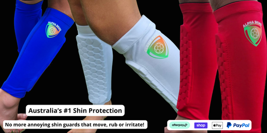 The three colours of Alpha Skins Washable shin guards