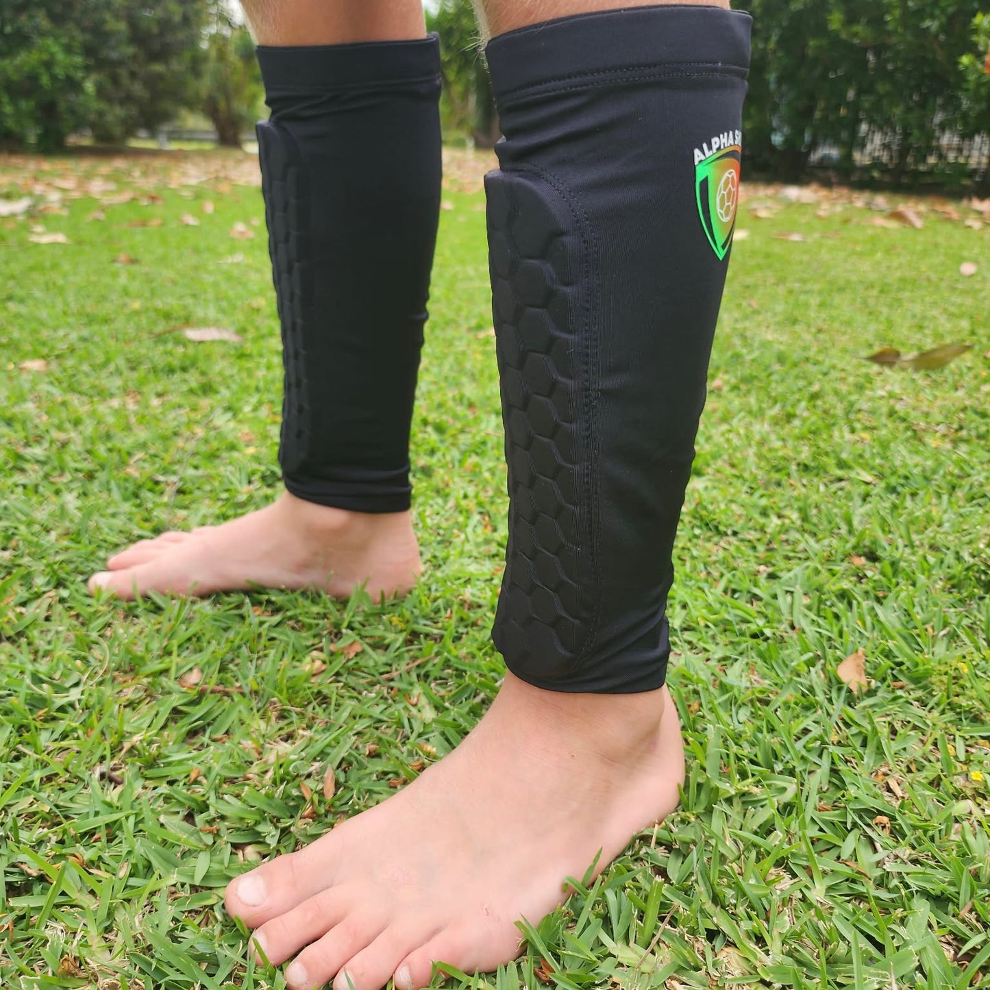 Black Alpha Skins Shin Guards