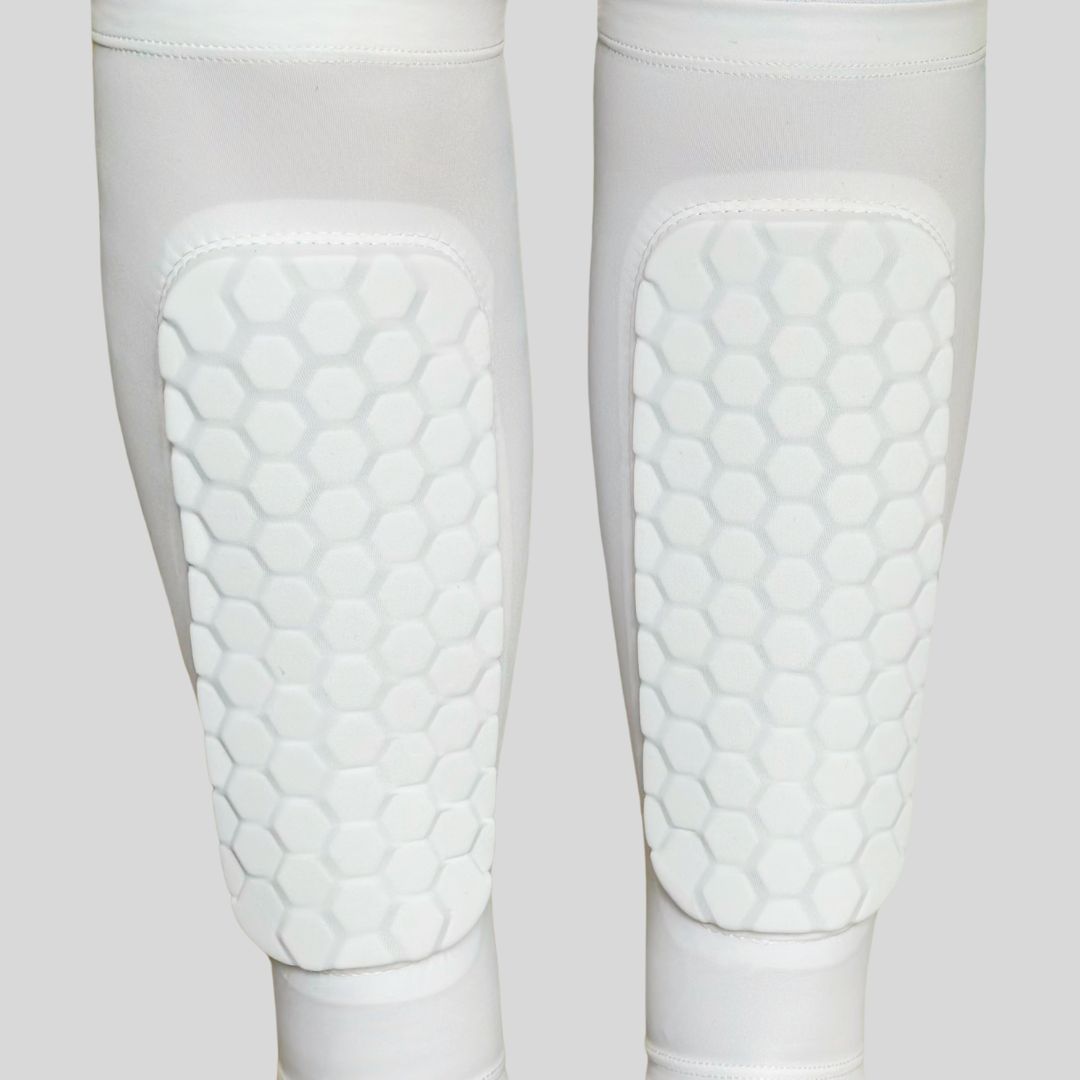 White Alpha Skins Shin Guards